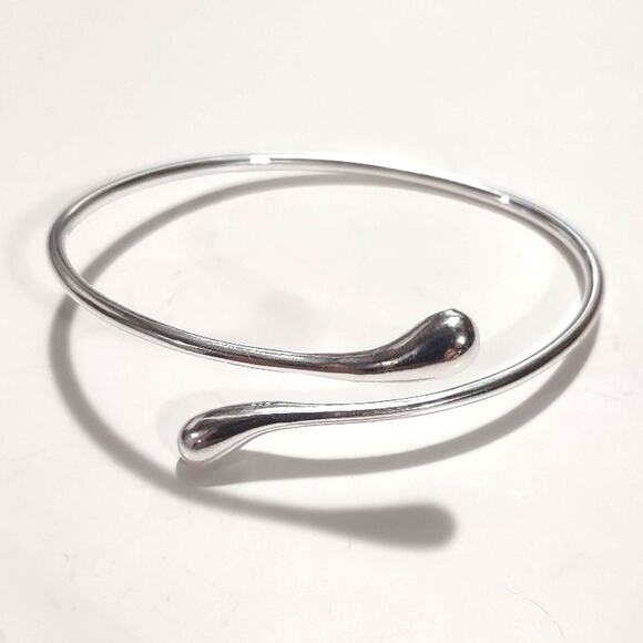 925 Sterling Silver Bracelet Lobed Teardrop Adjustable Silver Christmas Gift NEW